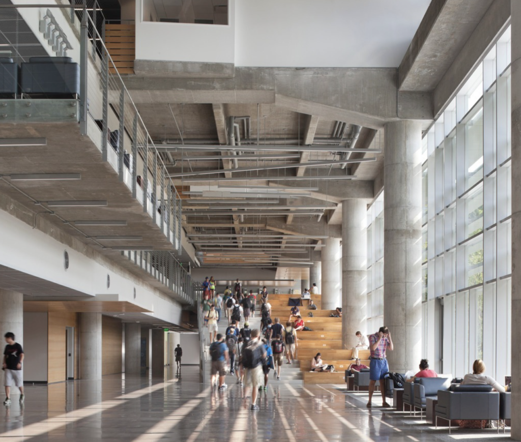 students in GT library