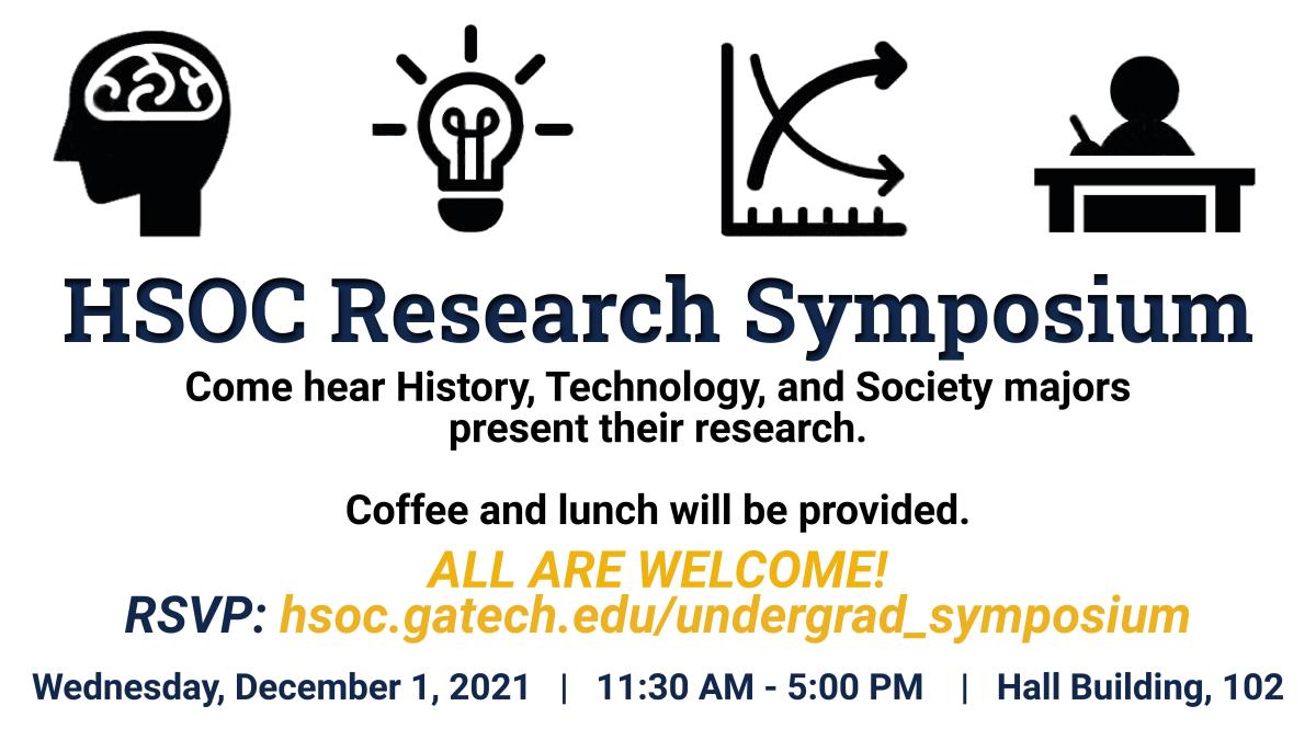 Graphic for the fall 2021 HSOC Undergraduate Research Symposium