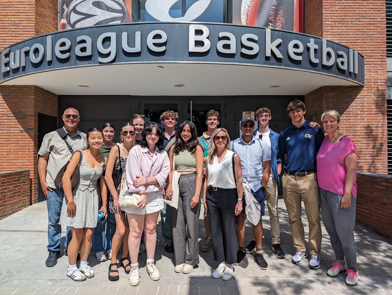 Students at EuroLeague Basketball HQ.